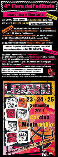 Quarta fiera dell'editoria anarchica e libertaria
